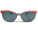 Etnia Barcelona Sunglasses SAN SEBASTIAN col. RDGY Clear Striped Red Gray - $111.98