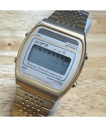 VTG Texas Instruments Digital Quartz Watch Men Gold Tone Barrel~For Part... - $33.24