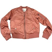 Abercrombie Kids Bomber Jacket Pink Nylon Blend Zip-Up Size 11/12 - $24.00