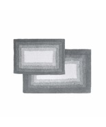 Dual-Sided Bath Rug Set Hi Rise Grey 21x34 and 17x24 - $112.85