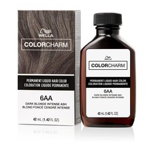 Wella Colorcharm Permanent Liquid Hair Color #6AA - Dark Blonde Ash 1.42 Fl Oz - £5.73 GBP