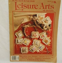 Leisure Arts Magazine Patterns Feb 1989 Winter Holidays Home Decor 20 Pr... - $14.99