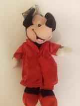 Disney Hot Stuff Mac Daddy Lover 8 Plush Bean Bag Mickey Mouse Doll in Silk PJs - $19.99
