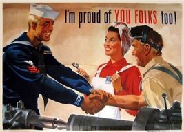 WW2 World War 2 Propaganda Poster Art Print Metal Sign 12x8in Vintage Ol... - $34.85 CAD