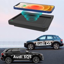 Car Wireless Charger Phone Qi Charging Station Pad for Audi Q5 SQ5 2018-2023 - £47.48 GBP