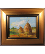 Original Oil Painting Mini Canvas Tee Pee 4.75&quot; x 6.25&quot; Frame is 8 x 10 ... - £78.58 GBP