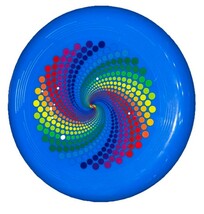 New! Frisbee Blue Spiral 9” Flying Disc Pet Athletic Sports Swirl-SHIPS ... - $18.69