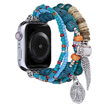 Turquoise Agate bracelet for apple watch band Boho Charm Bracelet for iW... - $24.99