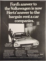 1970 Print Ad Ford Pinto Hertz Rent a Car Bargain Rental Choice $7.47 per Day - £14.09 GBP