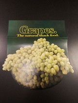 vintage 16&quot; two sided grocery store produce display ad. Grapes the natural snack - £4.62 GBP