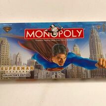 Vintage Monopoly Superman Returns Collector&#39;s Edition 2006 Board Game Ha... - $97.71 CAD