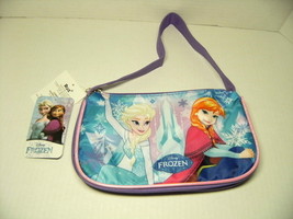Disney Frozen Handbag Anna Elsa Zipper Hand Travel Make Up Purse Accessories Bag - $18.66