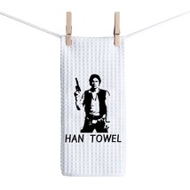 Movie Inspired Towel Gift Han Towel Waffle Absorbent Towel Dishes Towel ... - £26.66 GBP
