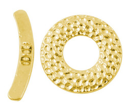 Circle Toggle Clasps Antiqued Gold Bracelet Necklace T Clasps 8 Sets Fin... - $7.91