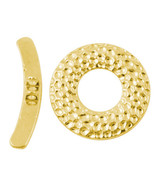 Circle Toggle Clasps Antiqued Gold Bracelet Necklace T Clasps 8 Sets Fin... - $10.74 CAD