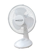 Brentwood Kool Zone F9DW 9&quot; Oscillating Desk Fan One Size White - $44.76 CAD
