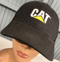 CAT Caterpillar Black USA Cotton Strapback Baseball Hat Cap  - £10.62 GBP