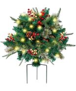 LED Lighted Christmas Tree Stake Timer Outdoor Planter Urn Filler Porch ... - $41.40 CAD