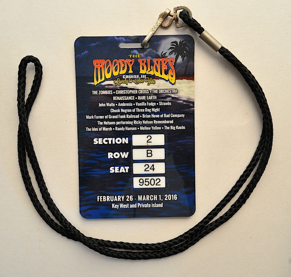 2011 2013 2016 Moody Blues Cruise III Lot Tote Bag VIP Pass Badges Lanyards Item image 5