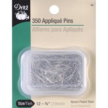 Dritz 42 Appliqu Pins, 3/4-Inch (350-Count), Nickel - $17.99