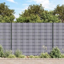 vidaXL Garden Privacy Screens 4 pcs PVC 114.8&#39;x0.6&#39; Matte Light Gray - £153.35 GBP