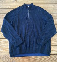 Tommy Bahama Men’s 1/4 Zip sweater size XL Black Sf20 - £17.27 GBP