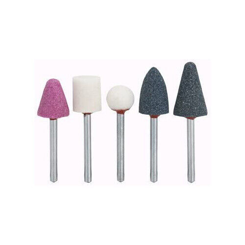 Grinding Stone Set 5 pcs Abrasive Material 1/8&quot; Shank for Rotary Tools - $11.04