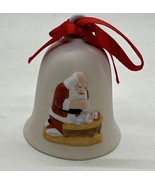Roman Inc. Vintage 1991 The Kneeling SANTA Porcelain Christmas Bell 3” Tall - $16.82