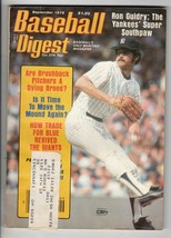 Sep 1978 Baseball Digest Magazine Ron Guidry Yankees - £7.90 GBP