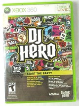 DJ HERO Start the Party XBOX 360 2009 Scratch &amp; Mix The Hottest Hits Manual Teen - £6.98 GBP