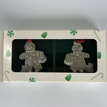 Longaberger Roger &amp; Ginger 2 Pewter Ornaments Christmas 73369 - £8.96 GBP