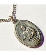 vintage St. Jude Catholic Medal necklace 18 in Italy Lost Causes Hopeles... - £6.34 GBP