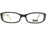 Tempo Wp1003 BK Gafas Monturas Negro Blanco Rectangular Completo Borde 5... - $37.03