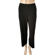 Eileen Fisher Cropped Knit Pants S Capsule Black Capri Elastic Waist Relaxed  - £27.27 GBP
