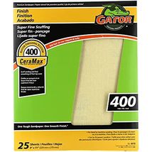 Ali Industries 4419 CeraMax 9" x 11" Ceramic Sanding Sheets, 400 Grit, Y... - $40.12