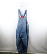 Vtg 60s 70s Big Mac Mens 46x30 Thrashed Wide Leg Denim Jean Overalls Blu... - $190.02 CAD