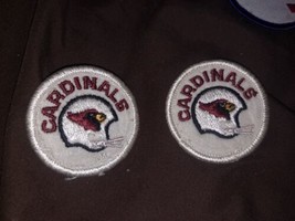Set of 2 Vintage 1980s NFL Phoenix Cardinals 2 Inch Round PATCH (sew or ... - $9.49