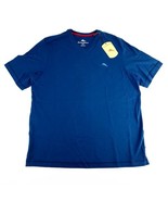 Tommy Bahama Swordfish Logo Mens Blue  100% Supima Cotton V-Neck Shirt - £18.47 GBP