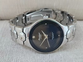 Gruen Men Wristwatch Black Face Analog Quartz Genuine Diamond Analog Watch - £54.07 GBP