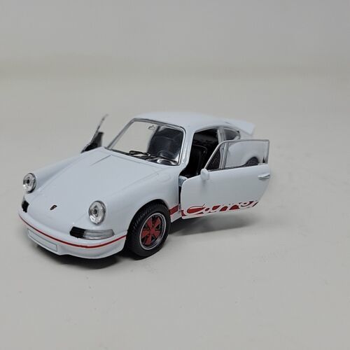 Porsche 911 Carrera RS 2.7 White  1:34 - 1:39 Toy Car Welly 43653 Pull Back - $12.19
