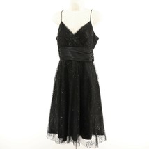 Onyx Nite Womens Sleeveless Party Dress 8 Black Glitter Sparkle Tulle Be... - £28.43 GBP