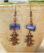 Grateful Dead Dancing Bear Dangle Earrings  Deadhead  Handmade Jewelry H... - $27.34 CAD