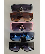 Large Oversized Frame Square Sunglasses Retro Flat Top Shades Glasses - $11.99