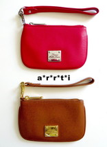 Ralph Lauren Leather Newbury Wristlet Choice of Red or Tan NWT - $46.00