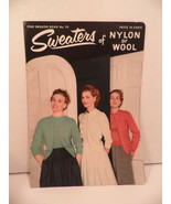 Star Sweater Book Knitting Patterns Men &amp; Women Nylon Wool 1952 Craft Bo... - £7.95 GBP