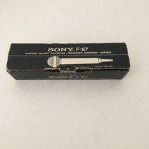 Sony F-27 Dynamic Microphone Cardioid Vintage W/BOX Chord Instruction Booklet - £22.75 GBP