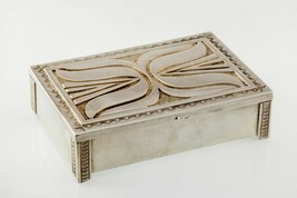 Kenneth Begay Signed Navajo Sterling Silver Cigarette Box White Hogan Vi... - €13.363,47 EUR