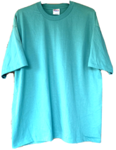 VTG Single Stitch T Shirt Blank Mens XXL Heavyweight 50/50 Teal Green USA 2XL * - £15.11 GBP