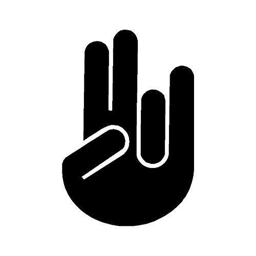 Shocker Hand Solid V1 Vinyl Decal by StickerDad - size: 5&quot;, color: BLACK... - $3.95