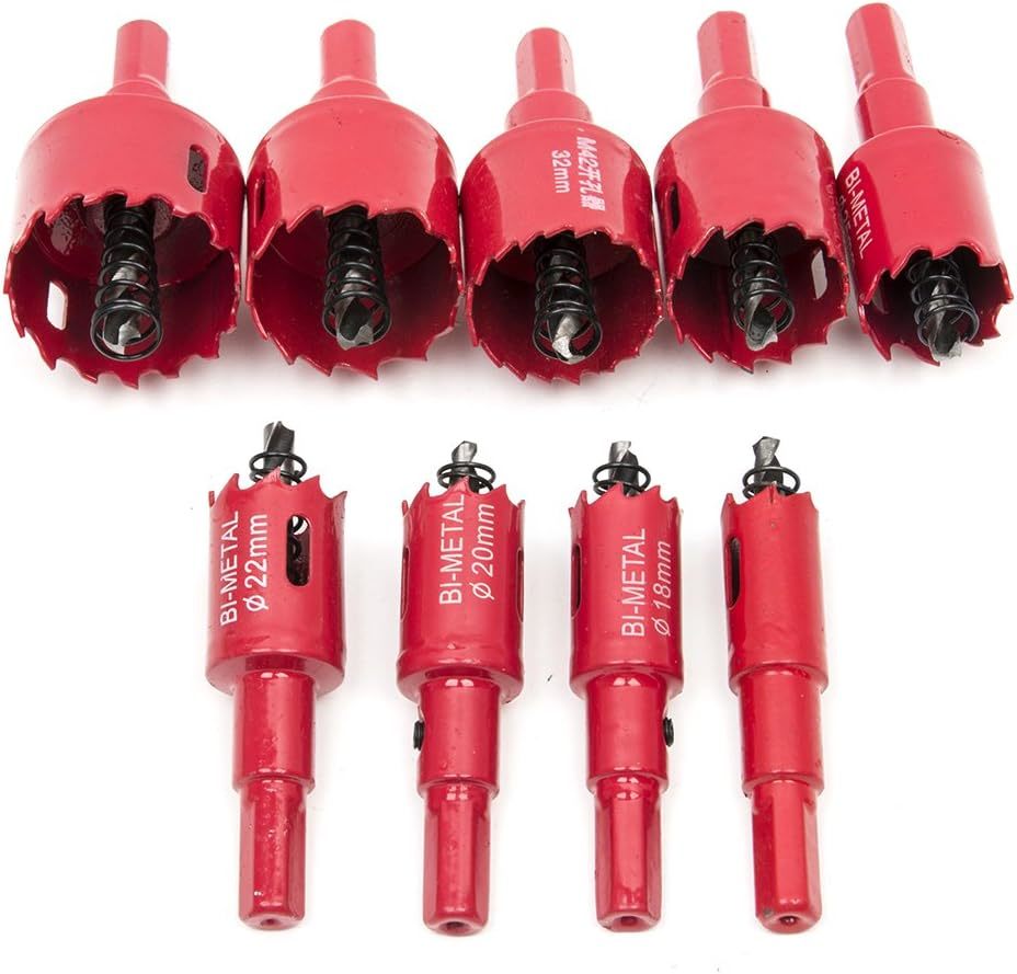 M42 Hss Hole Saw Set, Ankoow 9Pcs 16-38Mm Heavy Duty Hole Saw Tooth Cutting - $33.99